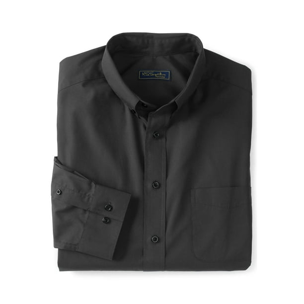 KS Signature by Kingsize Mens Big /& Tall No Hassle Long-Sleeve Dress Shirt